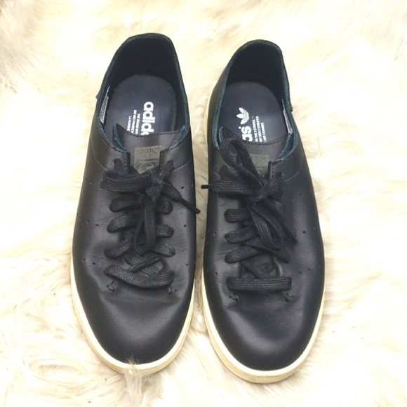 Adidas AQ4788  Stan Smith Leather Sock Sneakers, Core Black 7 - Picture 7 of 11